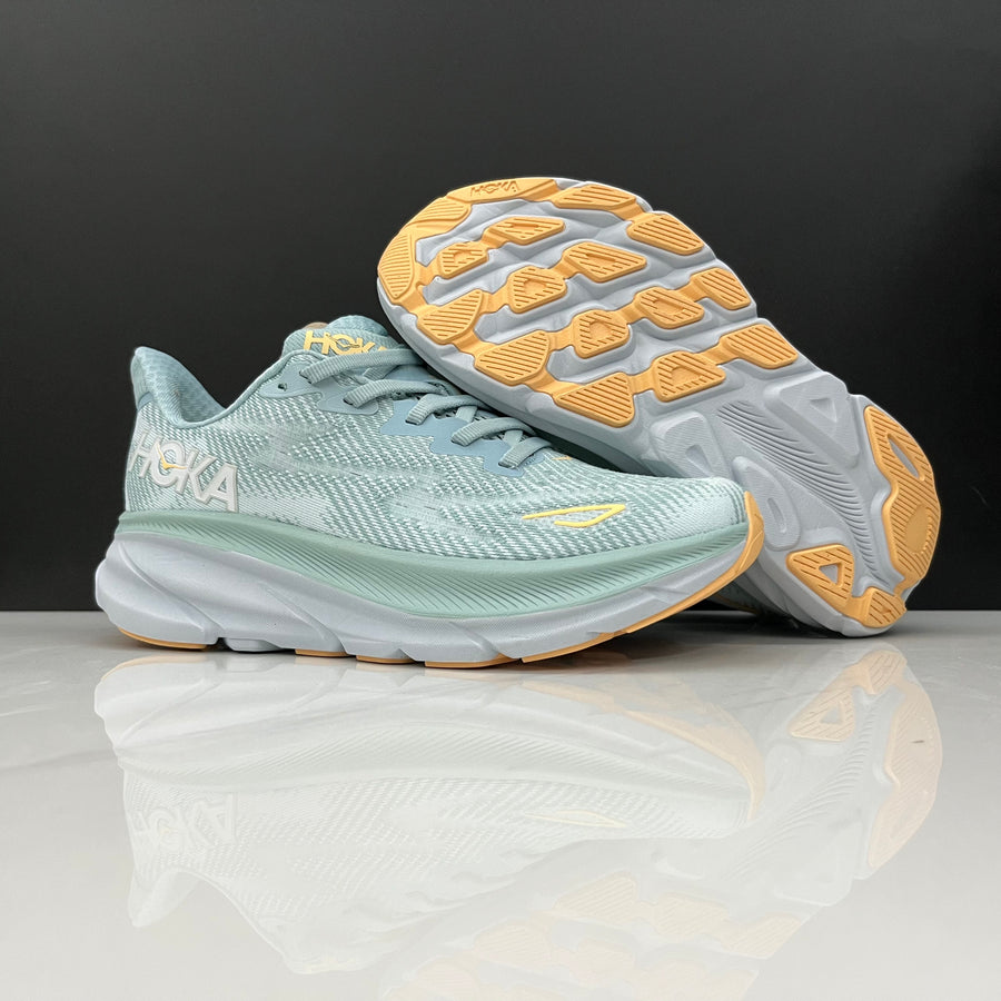 HOKA Clifton 9 Amarelo e Vermelho – imagem 3 de 6