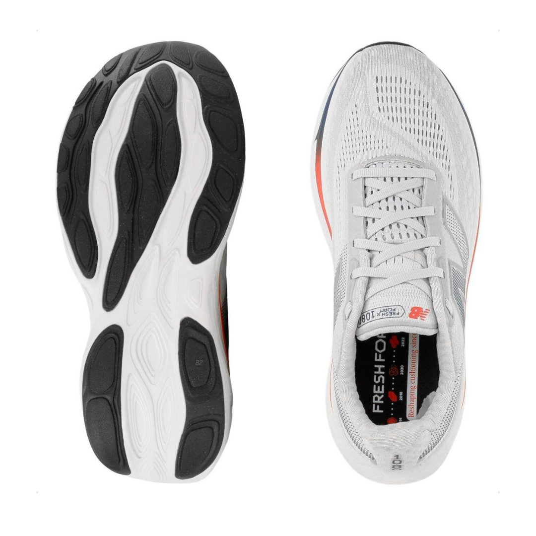 New Balance Fresh Foam X 1080 V14 - Cinza/Coral