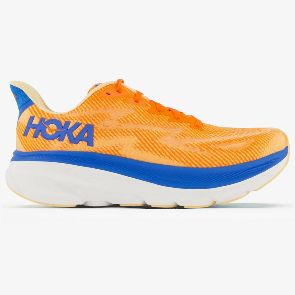 Hoka Clifton 9 – Laranja/Azul
