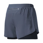 Shorts Masculino 2 em 1 MaxRun Fort Secagem Rápida e Camada Dupla
