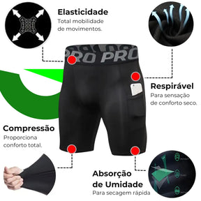 Shorts de Compressão Masculino Performance
