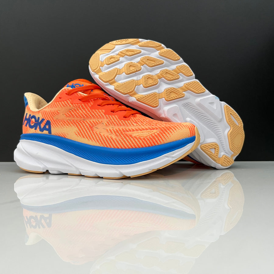 HOKA Clifton 9 Azul e Laranja – imagem 3 de 7