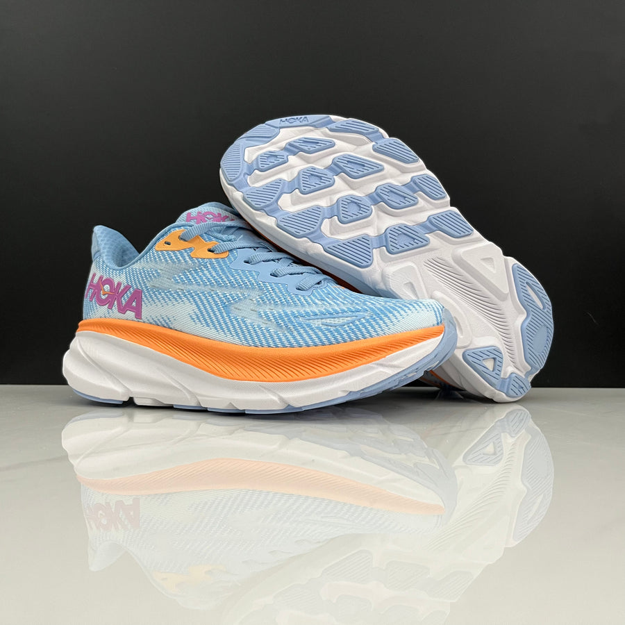 HOKA Clifton 9 Branco e Amarelo – imagem 3 de 5