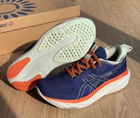 Asics Gel - Nimbus™ 25 Azul Marinho com Laranja e Branco