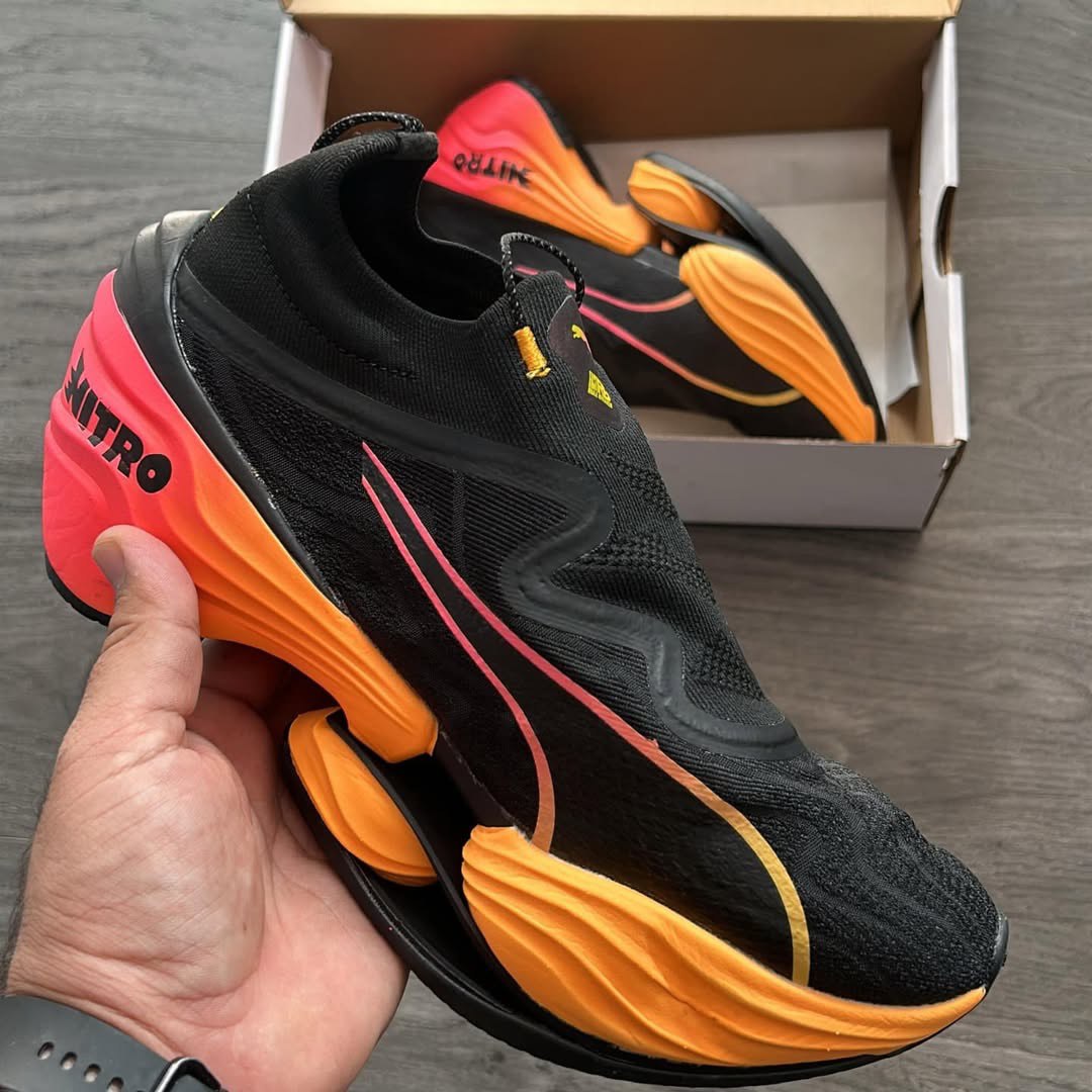 Puma Fast-RB Nitro Elite - Preto/Laranja/Rosa